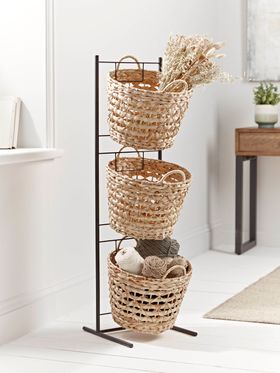 Standing Woven Storage Basket