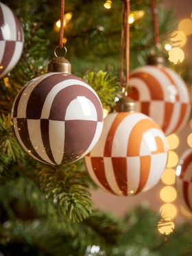 COX&COX Six Retro Glass Baubles