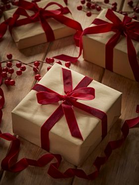 COX&COX Velvet Ribbon - Berry Red
