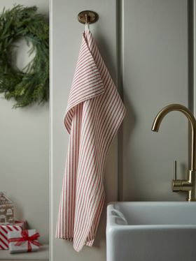 COX&COX Cotton Tea Towel - Red Stripe