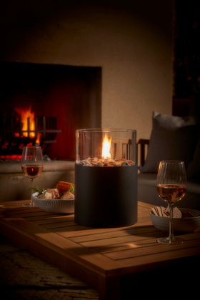 COX&COX Large Portable Firepit - Black