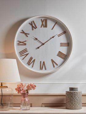COX&COX Beaded Wooden Clock 1146228