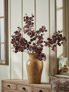 COX&COX Three Large Faux Eucalyptus Sprays - Burgundy