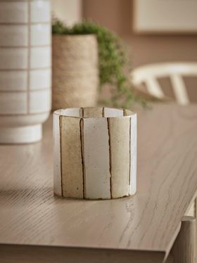 COX&COX Striped Glass Tealight Holder 1150715