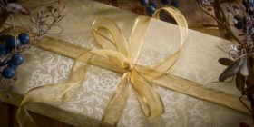 Golden Edged Wired Ribbon