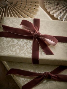 COX&COX Velvet Ribbon - Dusky Mauve