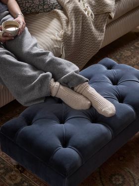 COX&COX Made To Order Bodo Ottoman - Midnight