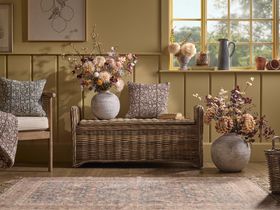 COX&COX Round Rattan Storage Bench - Large 1221343