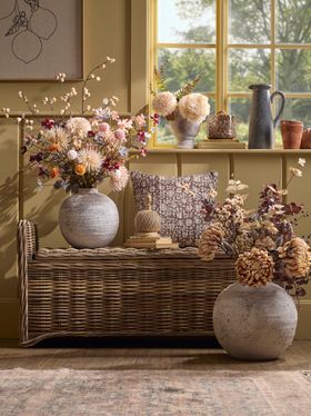 COX&COX Round Rattan Storage Bench - Large 1221343