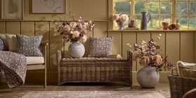 COX&COX Round Rattan Storage Bench - Large 1221343