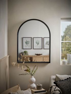 COX&COX Arched Black Oak Mirror 1443209