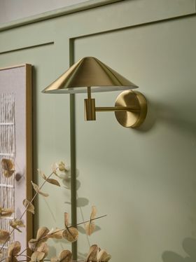 COX&COX Brushed Brass LED Wall Light 1351692