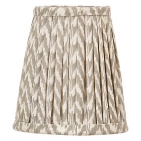 COX&COX 14cm Taupe Chevron Tapered Pleated Shade 1351733