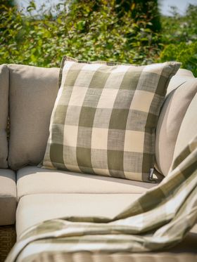 COX&COX Gingham Outdoor Cushion - Green 1552250