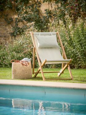 COX&COX Olive Stripe Classic Deck Chair 1551485