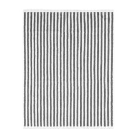 COX&COX Cotton Striped Bath Mat - Cloud Grey 1851684