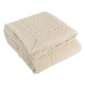 COX&COX Cosy Luxe Faux Shearling Throw - Natural 1851672