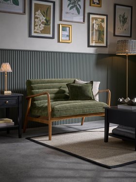 Ribbed Mid Century Sofa 1252461