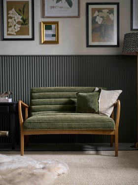 Ribbed Mid Century Sofa 1252461