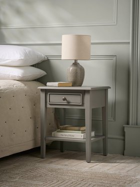 COX&COX Camille Bedside Table - Grey 1225246