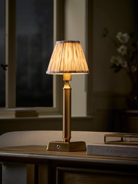 COX&COX Celeste Rechargeable Table Lamp - Neutral Ikat 1352282