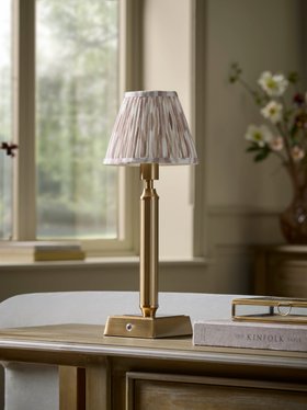 COX&COX Celeste Rechargeable Table Lamp - Neutral Ikat 1352282