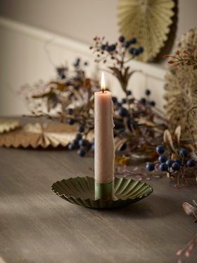 COX&COX Fluted Verdigris Style Dinner Candle Holder 1050635