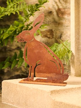 COX&COX Rusty Hare Garden Ornament 1552197