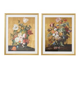 COX&COX Two Bright Floral Prints Framed 1152571