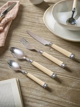 COX&COX Twenty Four Piece Cutlery Set - Cream Inlay 1152597