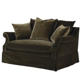 COX&COX Oversized Velvet Loveseat 1252743