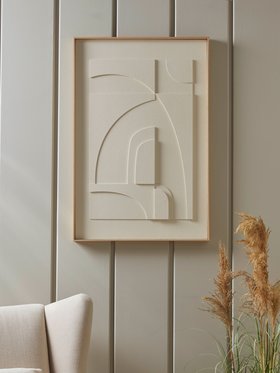 COX&COX Layered Framed Abstract Canvas 1142994