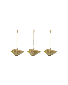COX&COX Three Hanging Metal Birds 1152894