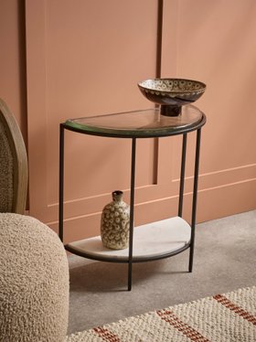 COX&COX Cast Glass & Marble Side Table 1251917
