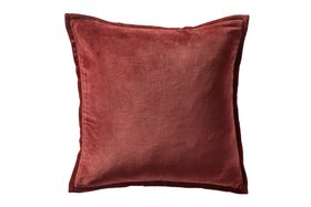 COX&COX Velvet & Cotton Linen Square Cushion Cover - Deep Red 1852738