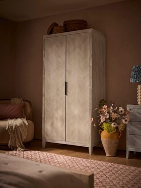 COX&COX  Tova Limewashed Wardrobe 1251393