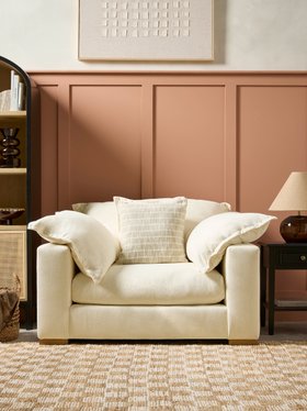 COX&COX NORBURY LOVESEAT - Linen Look Ivory