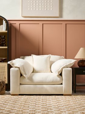 COX&COX NORBURY LOVESEAT - Linen Look Ivory