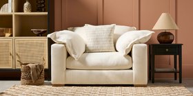 COX&COX NORBURY LOVESEAT - Linen Look Ivory
