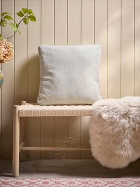 COX&COX Boxy Seat Pad Cover - Natural Stripe 1853185