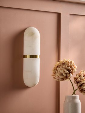COX&COX Alabaster Capsule Wall Light 1352826