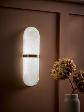 COX&COX Alabaster Capsule Wall Light 1352826