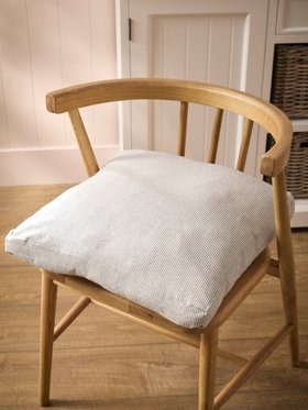 COX&COX Boxy Seat Pad Cover - Natural Stripe 1853185