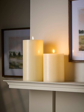 COX&COX Tall LED Melt Effect Pillar Candle - Large 1154048