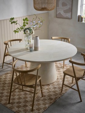 COX&COX Travertine Round Dining Table - 4 Seater 1252715