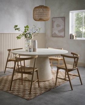 COX&COX Travertine Round Dining Table - 4 Seater 1252715