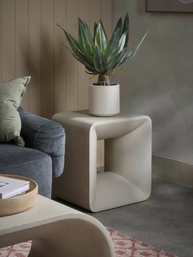 COX&COX Concrete Squoval Side Table 1254054