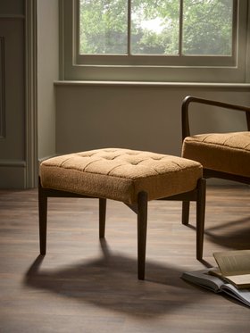 COX&COX Mid Century Teddy Footstool - Ochre 1254064