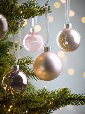 COX&COX Glass Bauble Selection - Pink 1053840