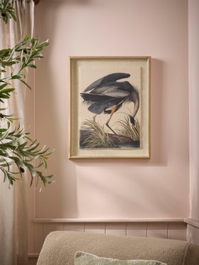 COX&COX Beaded Frame Heron Print 1153181